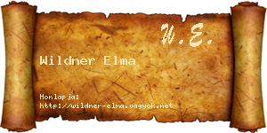 Wildner Elma névjegykártya